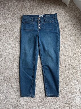 NICOLE MILLER High-Rise Button-Fly Jeans